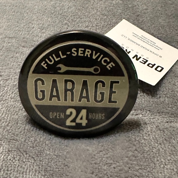 Decorative Man Cave Cabinet Knobs  "Full-Service Garage" by Open Road NWT - Picture 2 of 6